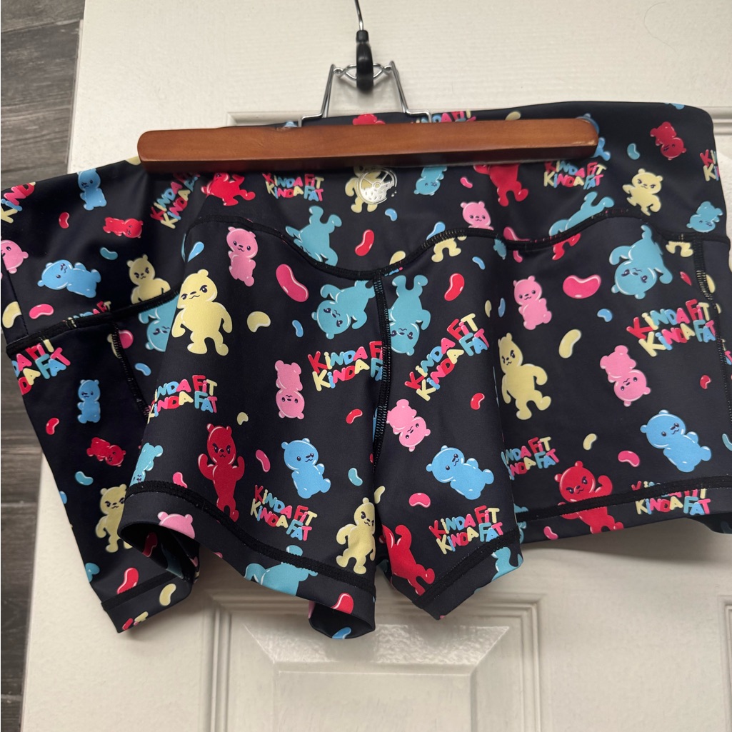 Kinda Fit Kinda Fat Gummy Bear Workout Shorts